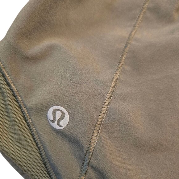 LULULEMON Hotty Hot Army Green Shorts sz  6 Tall - Picture 3 of 8